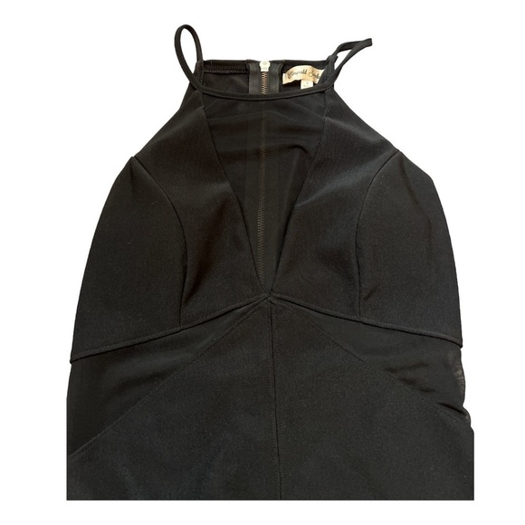 Emerald Sundae Black dress. Sheer top (see pic). Spaghetti straps. Small - Picture 2 of 4